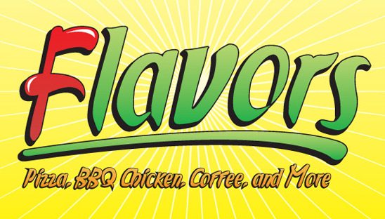 Flavors Cafe business card design