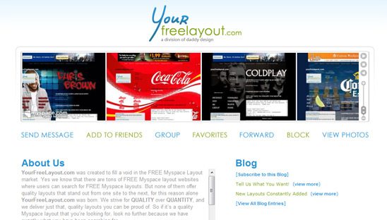 Your Free Layout Myspace Design