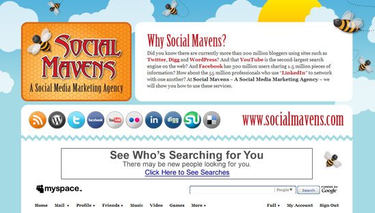 Social Mavens Myspace Design 2.0