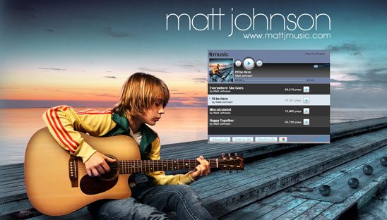 Matt Johnson band Myspace Design