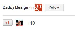 Google+ badge with border removed