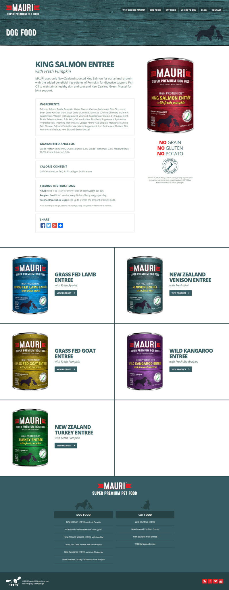 Dog Food Product Page Layout